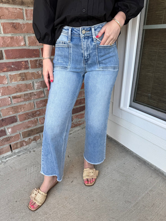 Maria Pocket HR Crop Vervet Jeans