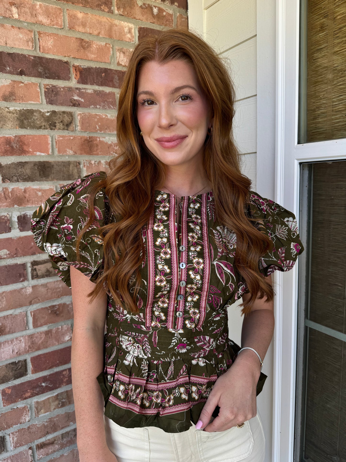 Classy Gal Floral Peplum Top