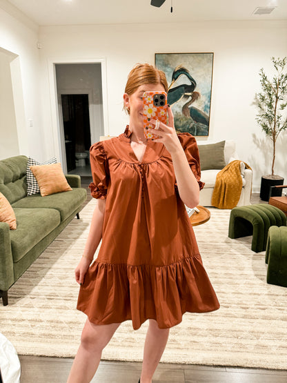 Belle Button Puff Dress