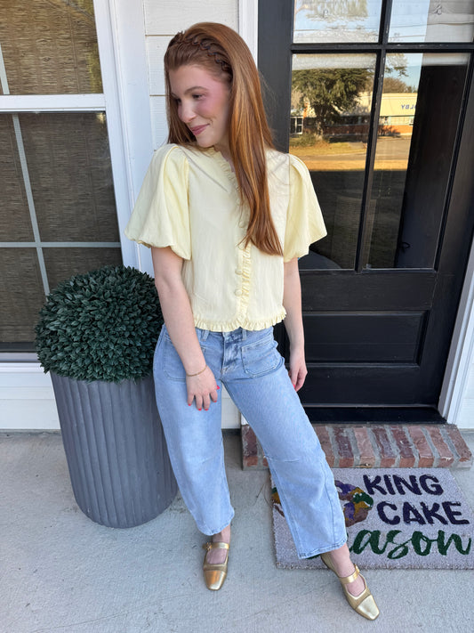 Sunlit Ruffle Detail Top