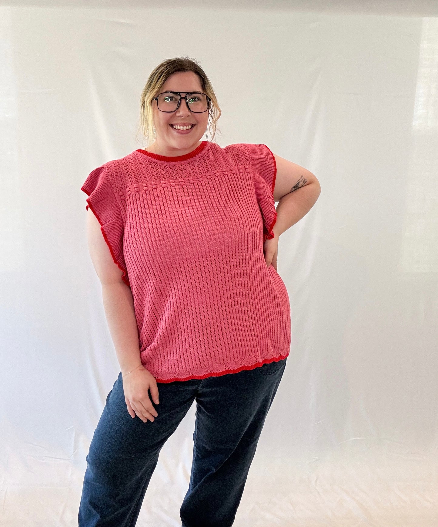 Cupid Ruffle Sleeve Plus Size Top