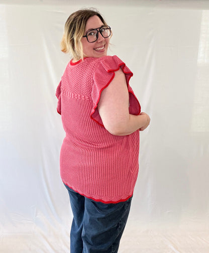 Cupid Ruffle Sleeve Plus Size Top