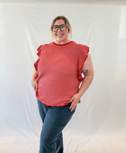 Cupid Ruffle Sleeve Plus Size Top