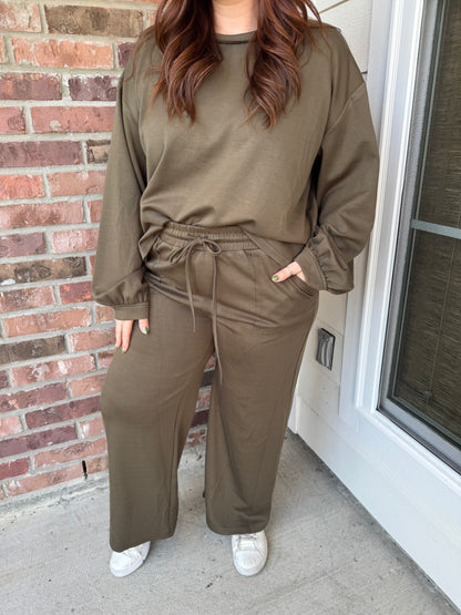 Teal Sunday Sweatshirt & Pants Set