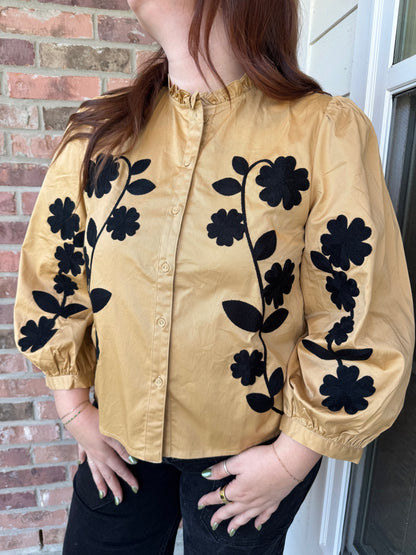 Brooke Floral Embroidered Top