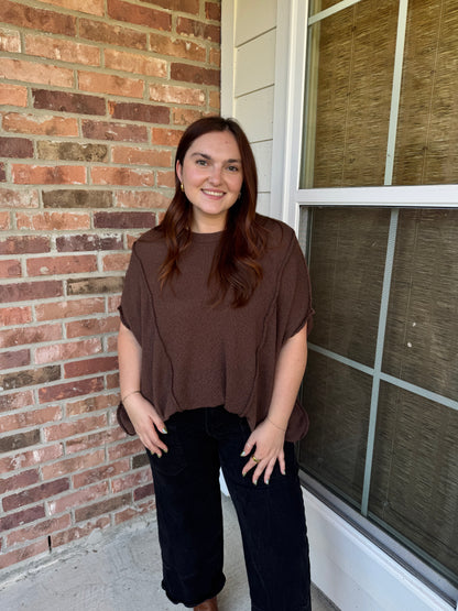 Cocoa Drop Sleeve Pullover