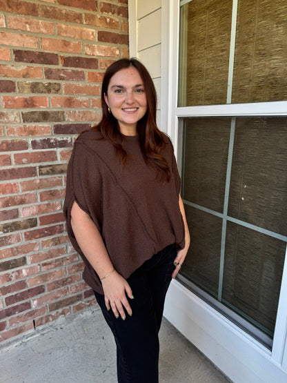 Cocoa Drop Sleeve Pullover