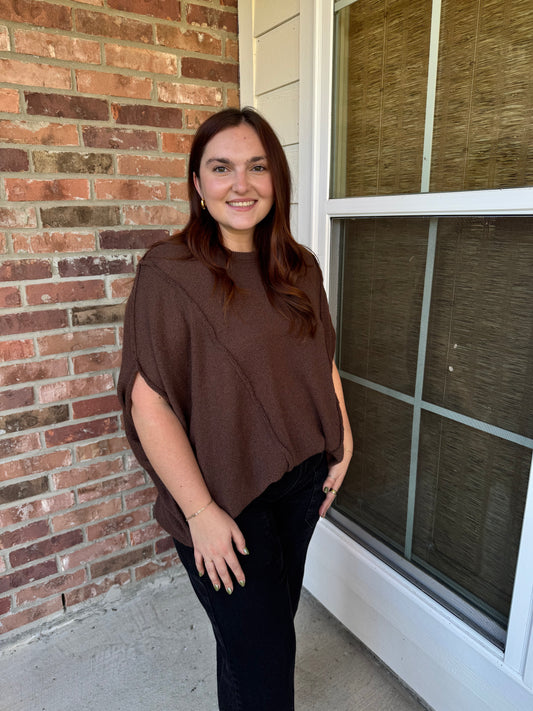 Cocoa Drop Sleeve Pullover