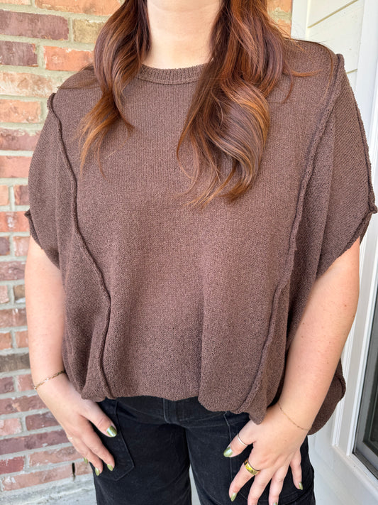 Cocoa Drop Sleeve Pullover