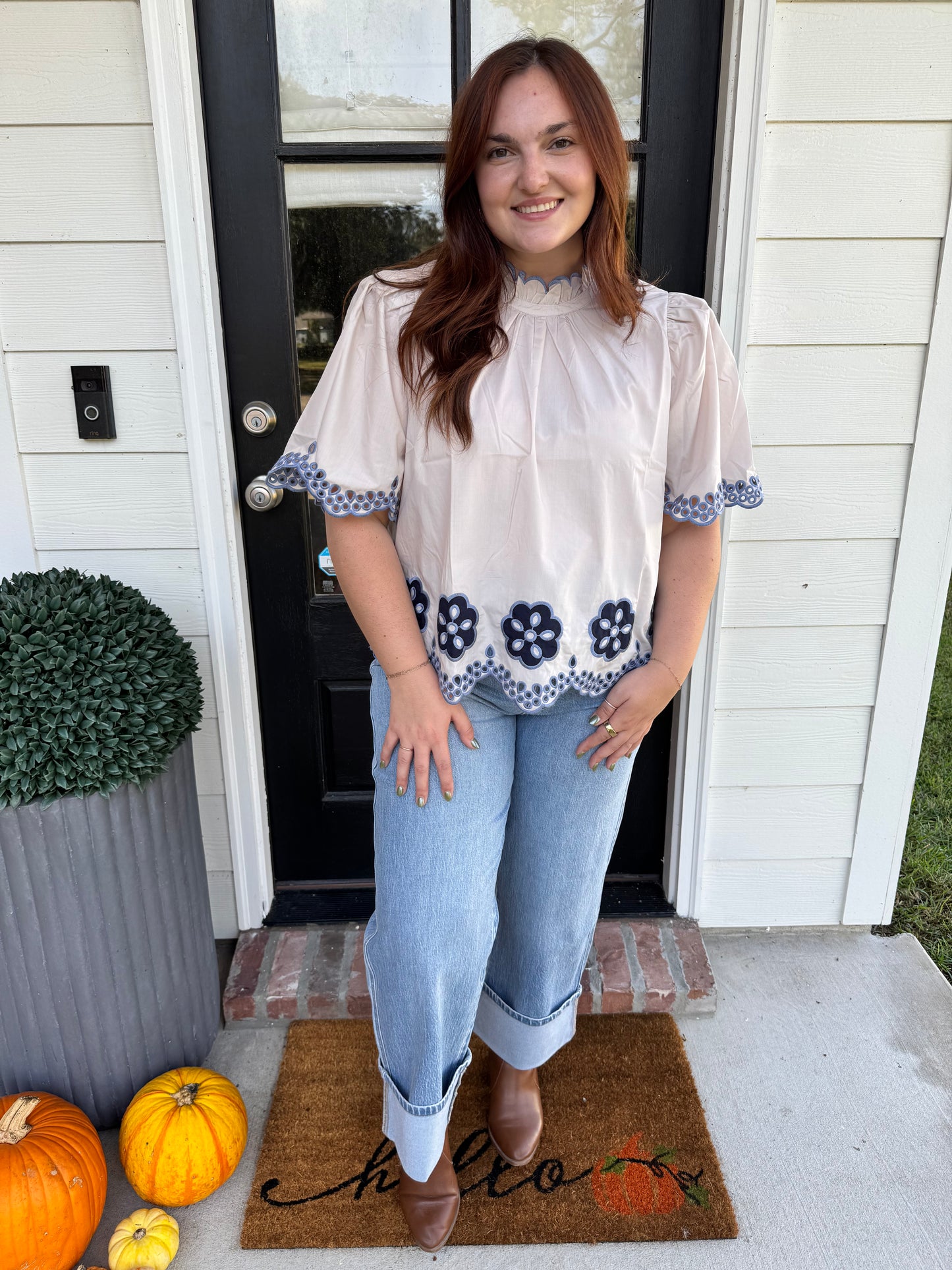 Leo Eyelet Blouse