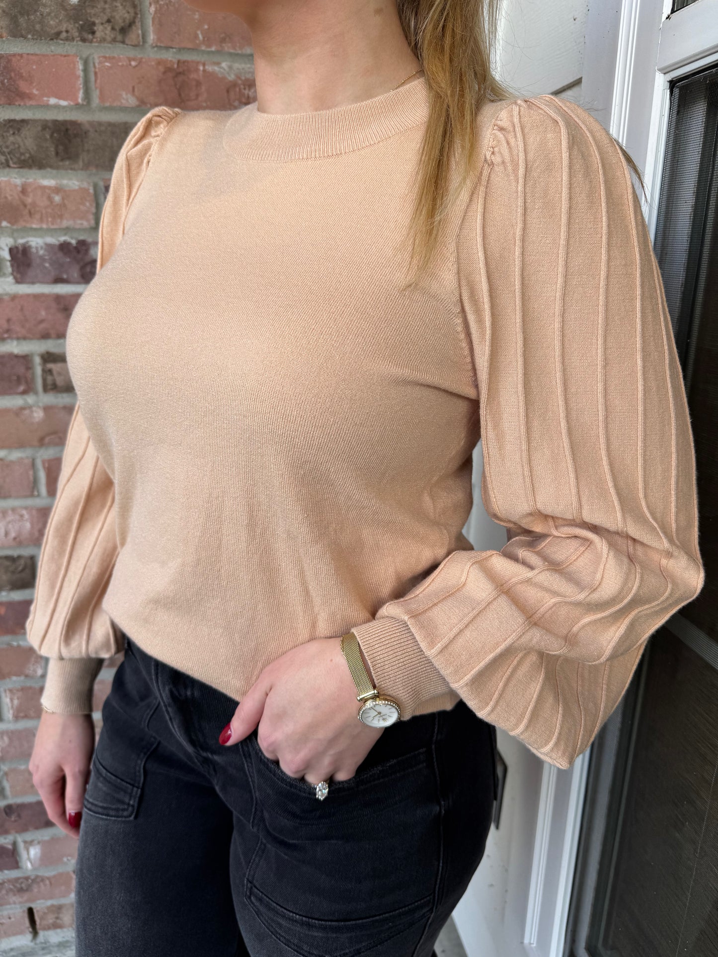 Sloane Striped Textured Sweater