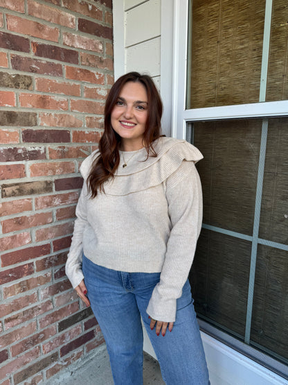 Ruffle Me Up Sweater Top