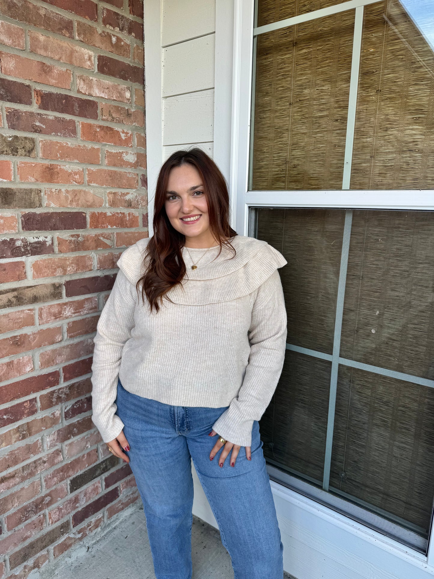 Ruffle Me Up Sweater Top