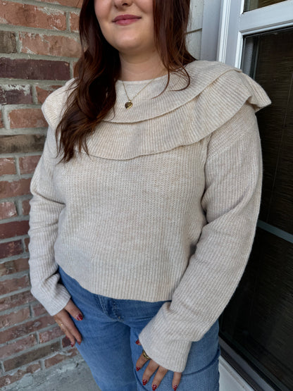 Ruffle Me Up Sweater Top