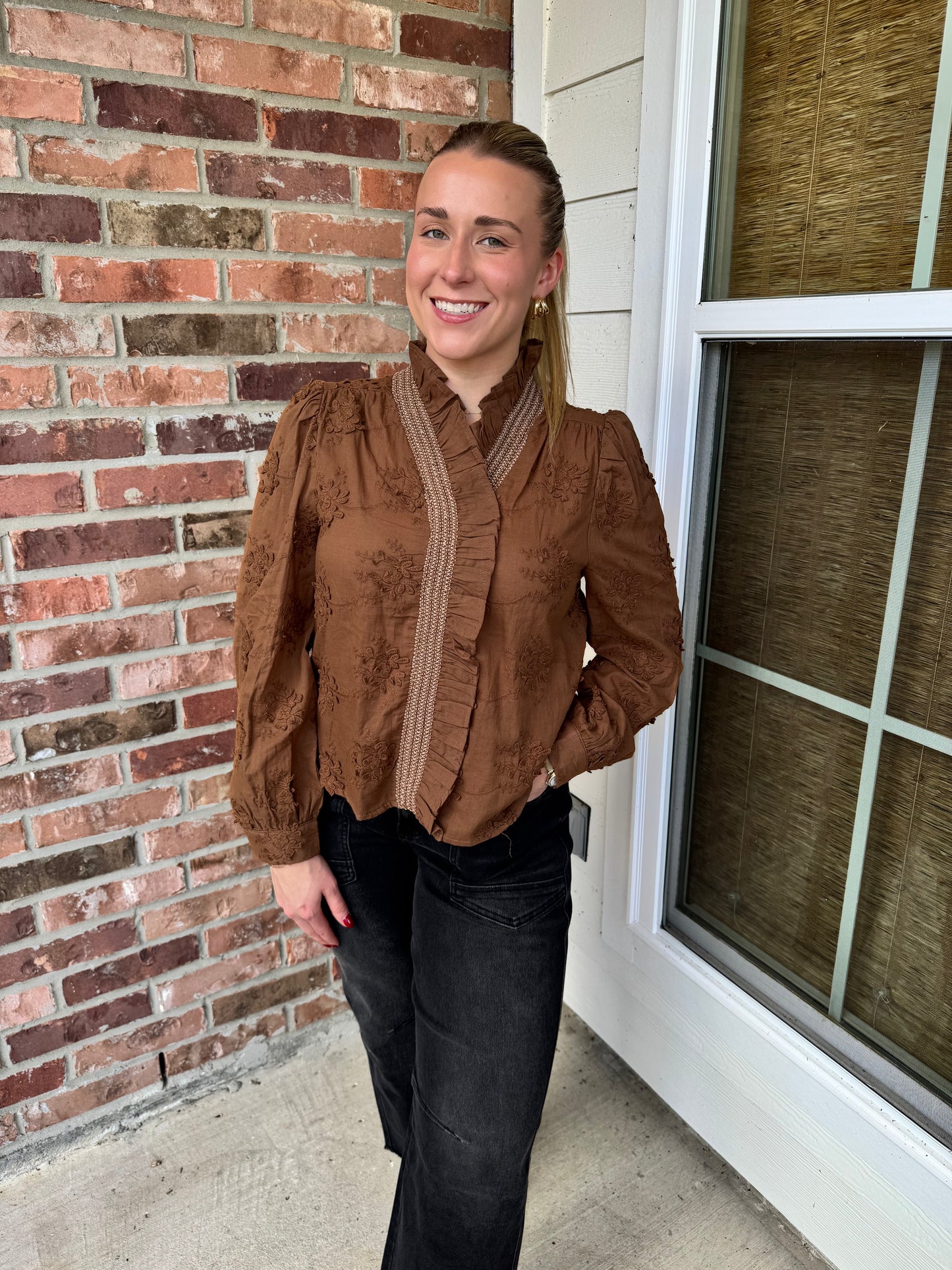 Betty Embroidered Florals Blouse