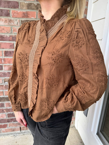 Betty Embroidered Florals Blouse
