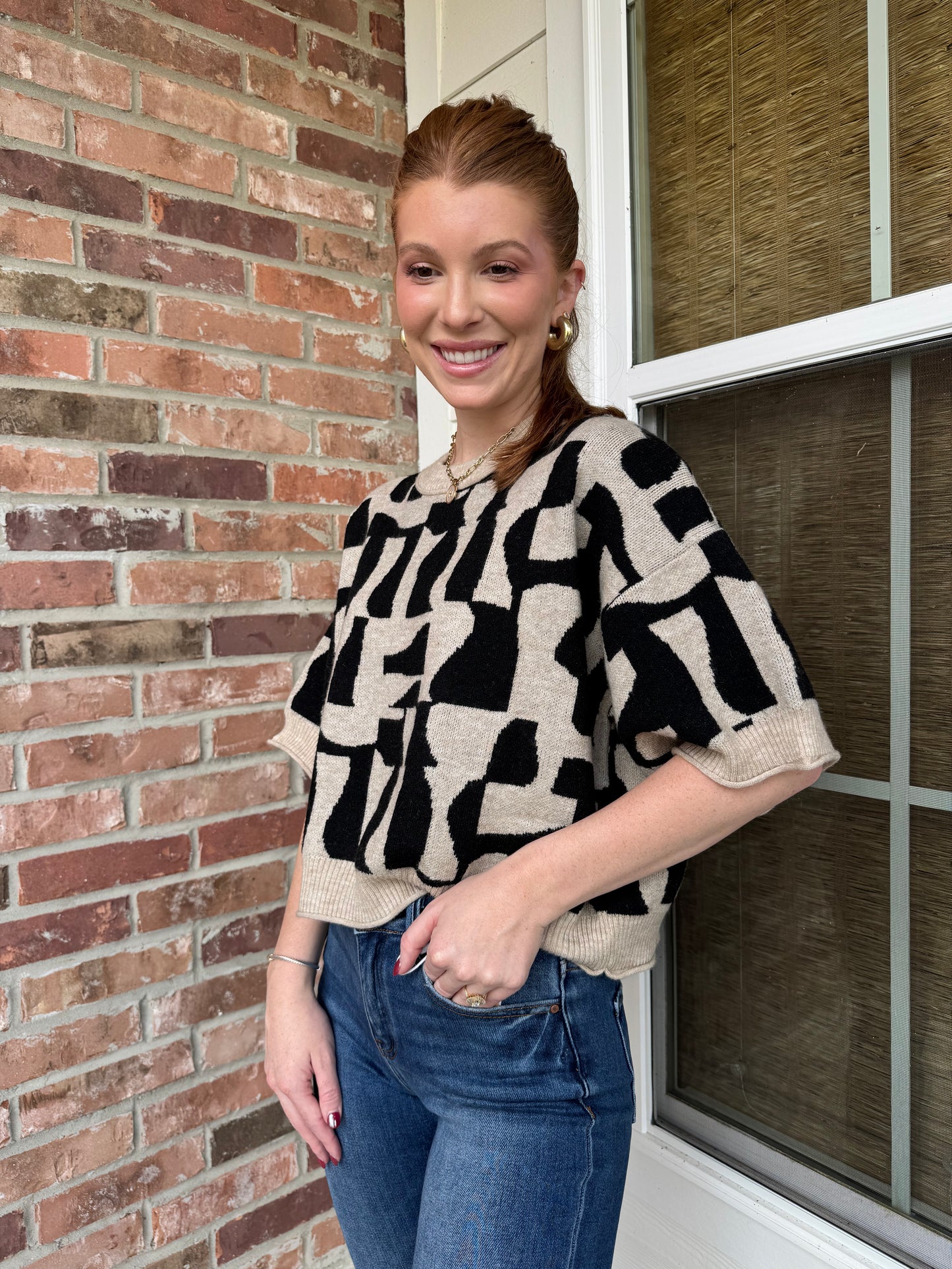 Gaidry Geometric Sweater