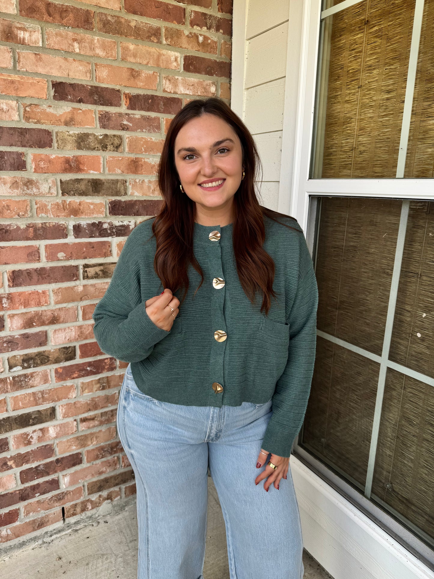 Kendra Gold Button Cardigan