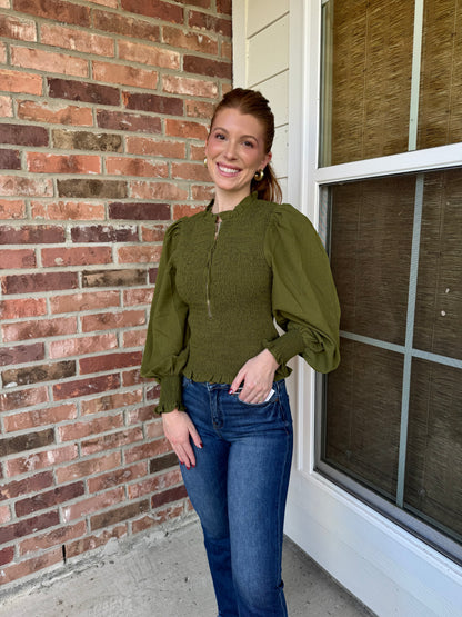 Pure Bliss Smocked Bodice Top