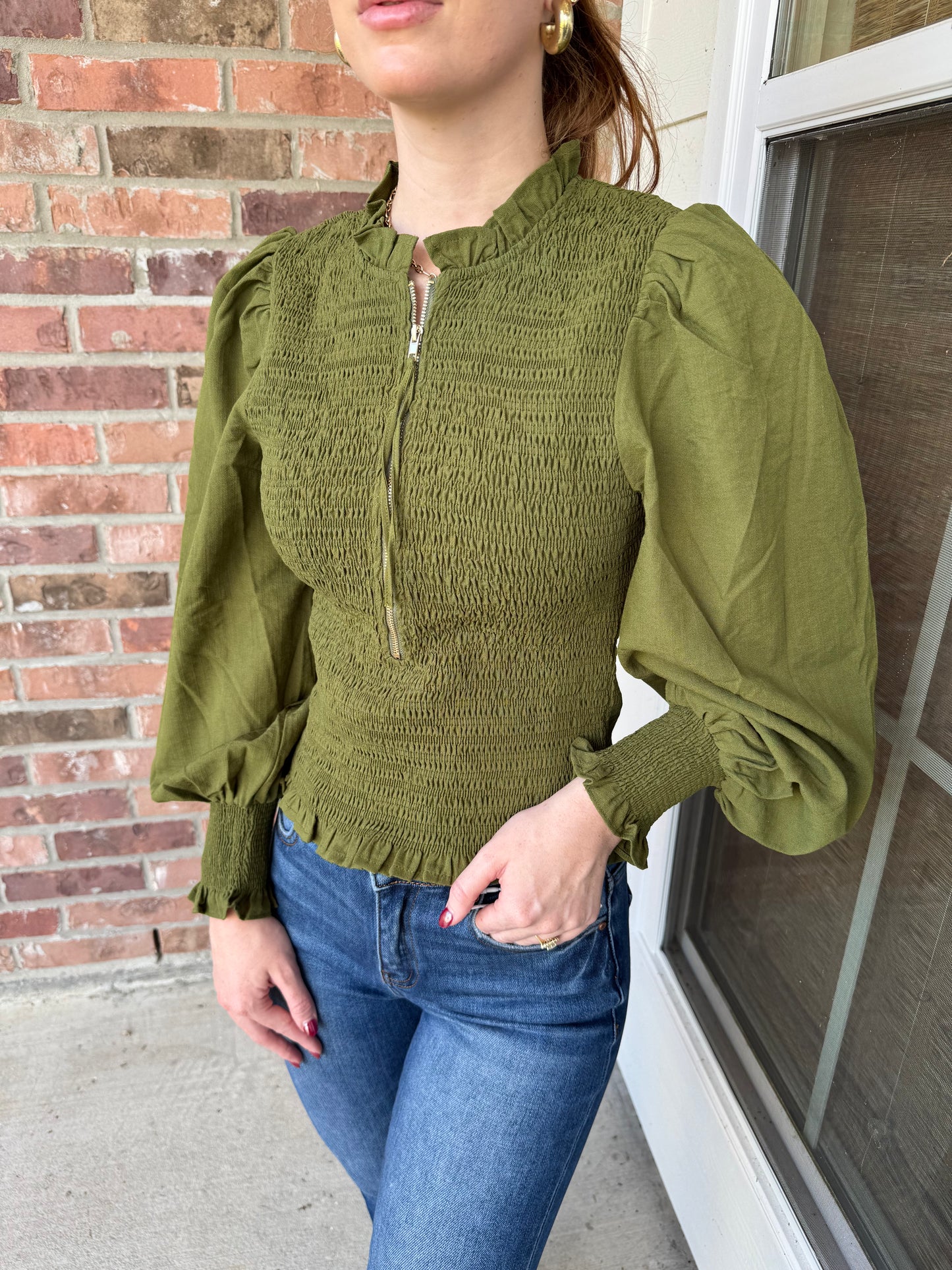 Pure Bliss Smocked Bodice Top