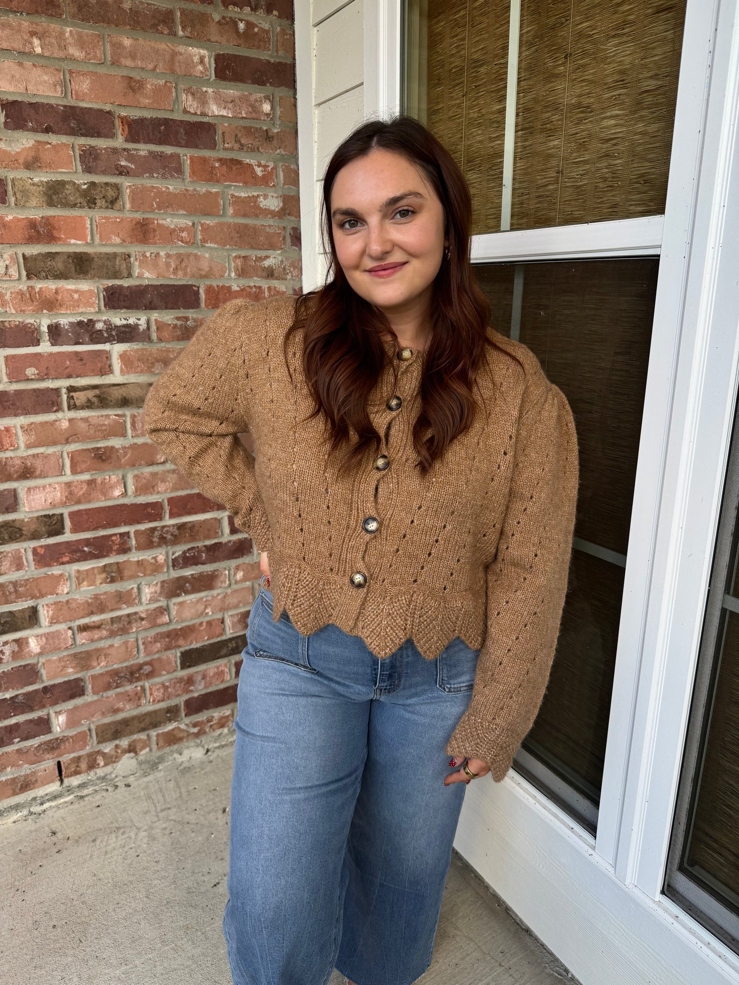 Amelia Scalloped Hem Cardigan
