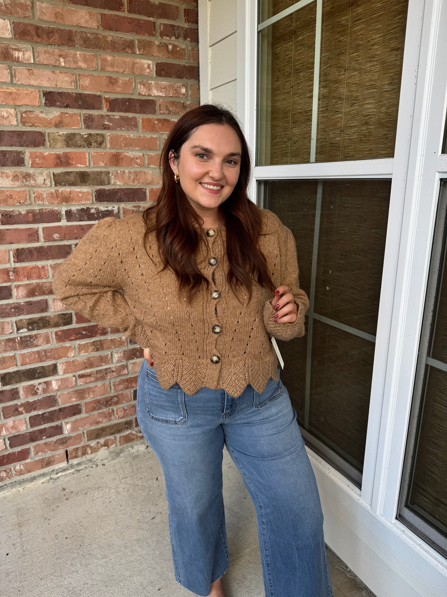 Amelia Scalloped Hem Cardigan