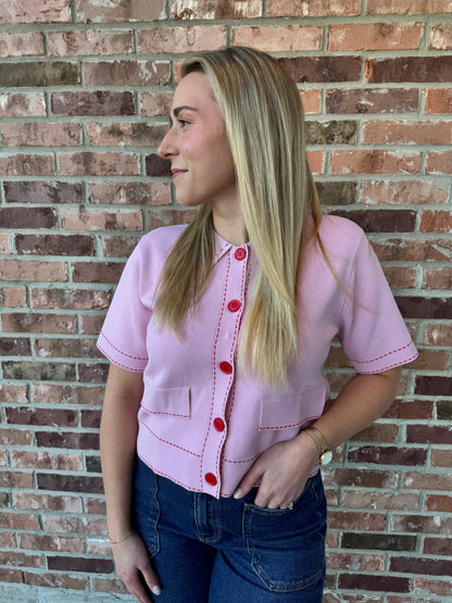 Be Mine Button Down Top