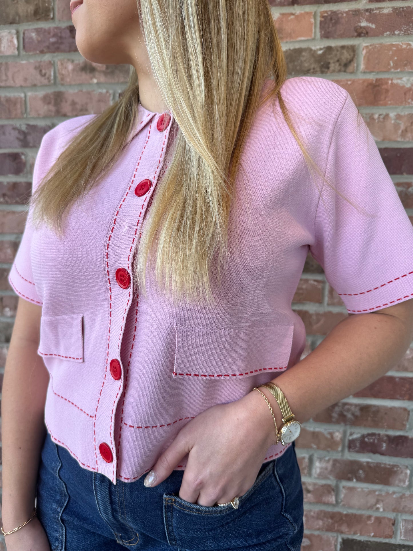 Be Mine Button Down Top