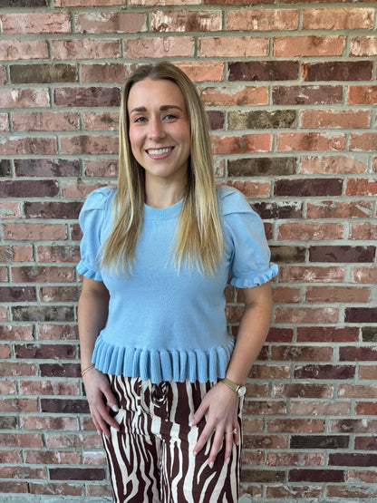 Baby Blues Ruffle Top