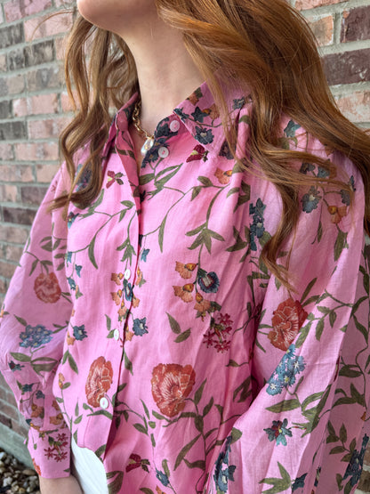 Fiona Floral Button Down Top