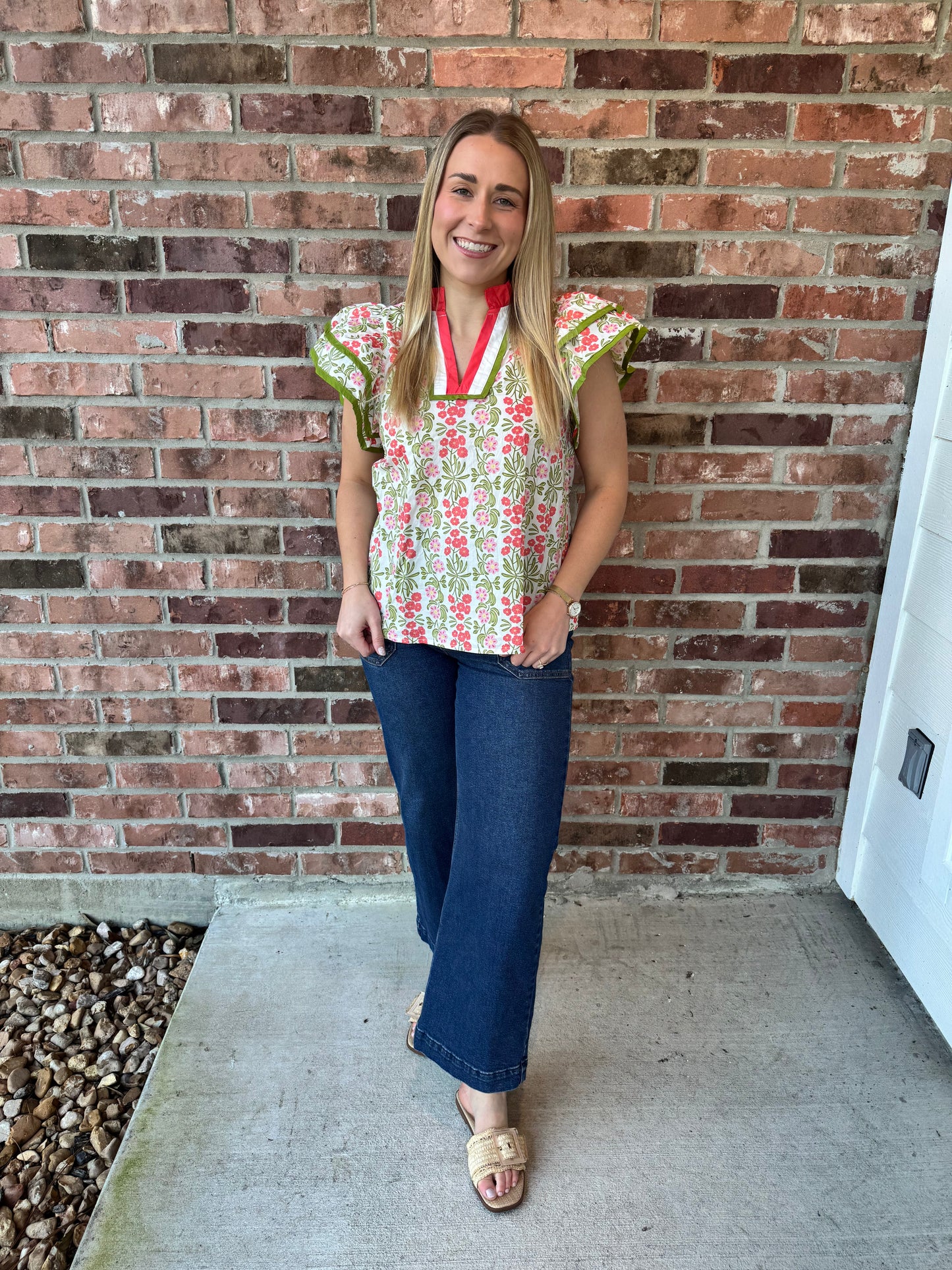 Grow Freely Ruffle Sleeve Top