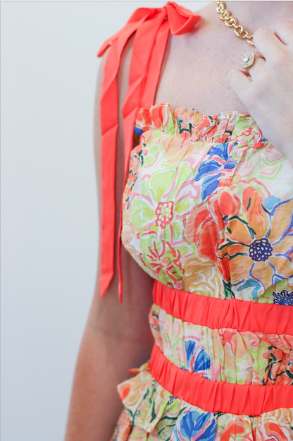 Sunshine & Seaside Floral Skort Romper